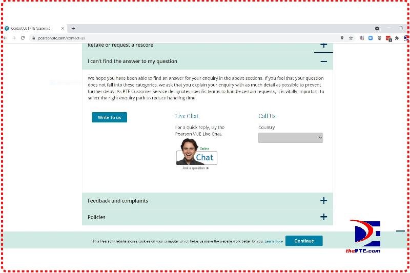 How do I contact Pearson PTE? thePTE